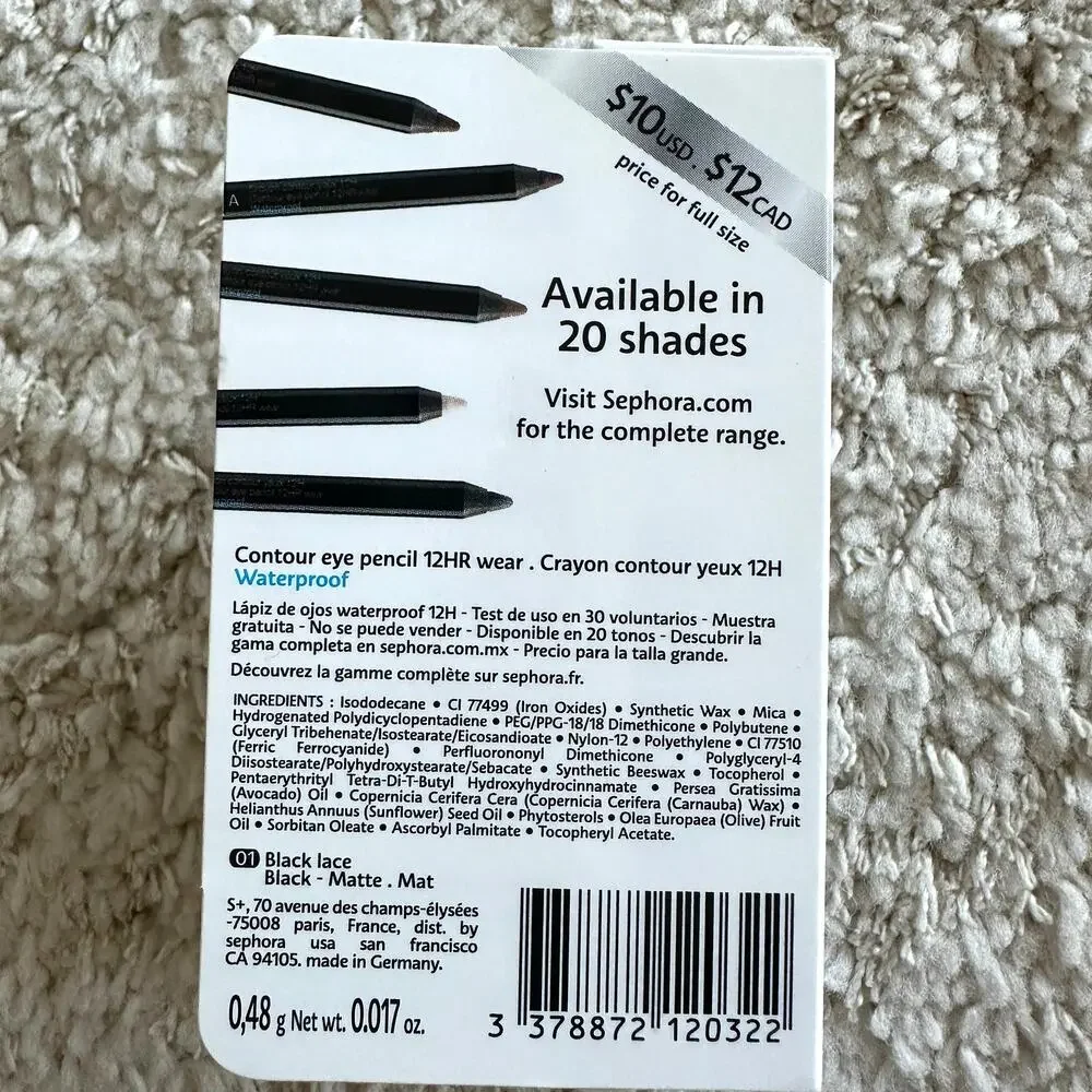 3 Eye Pencil Bundle Black Sephora Laura Mercier Liner & Gold Highlighter